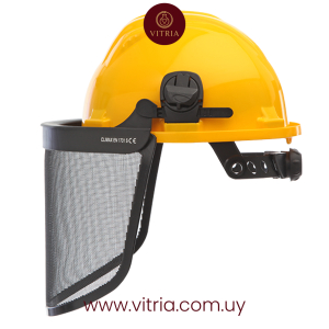 Casco con Protector Facial Malla Tejida